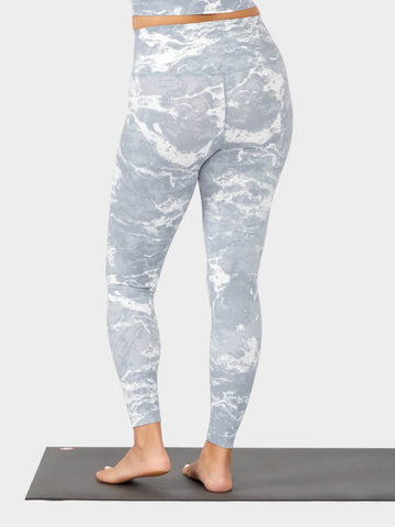 Manduka Evolve Women's Leggings - Shadow Blue Marble